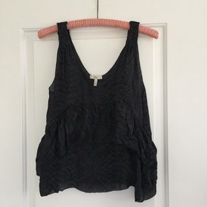 JOIE silk snake skin animal print flowly tank top